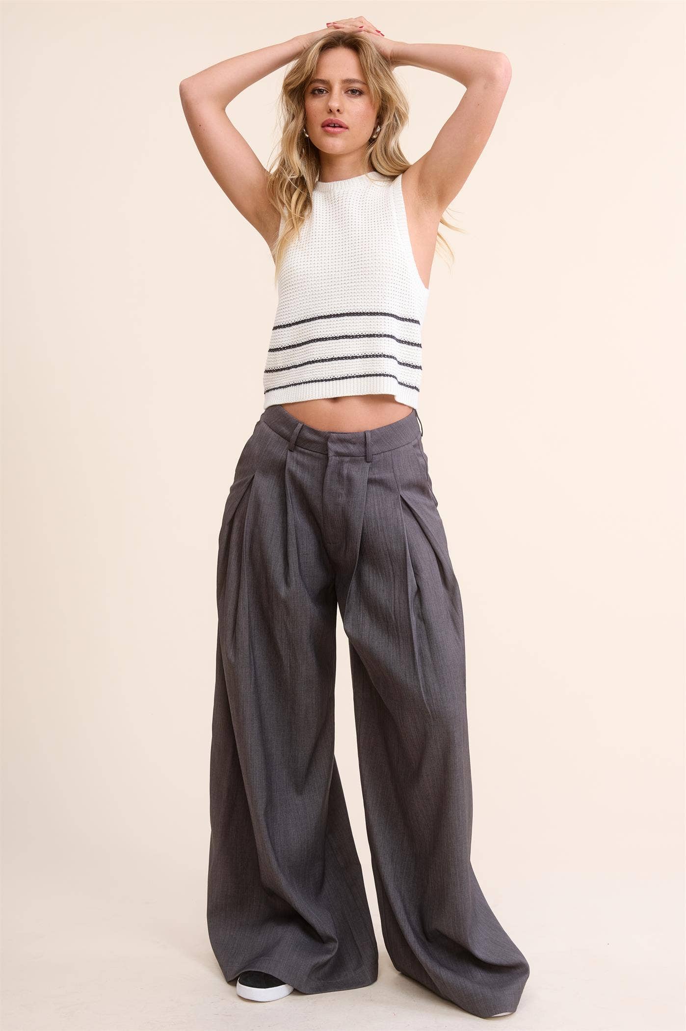 Mimosa Wide Leg Pleated Trousers