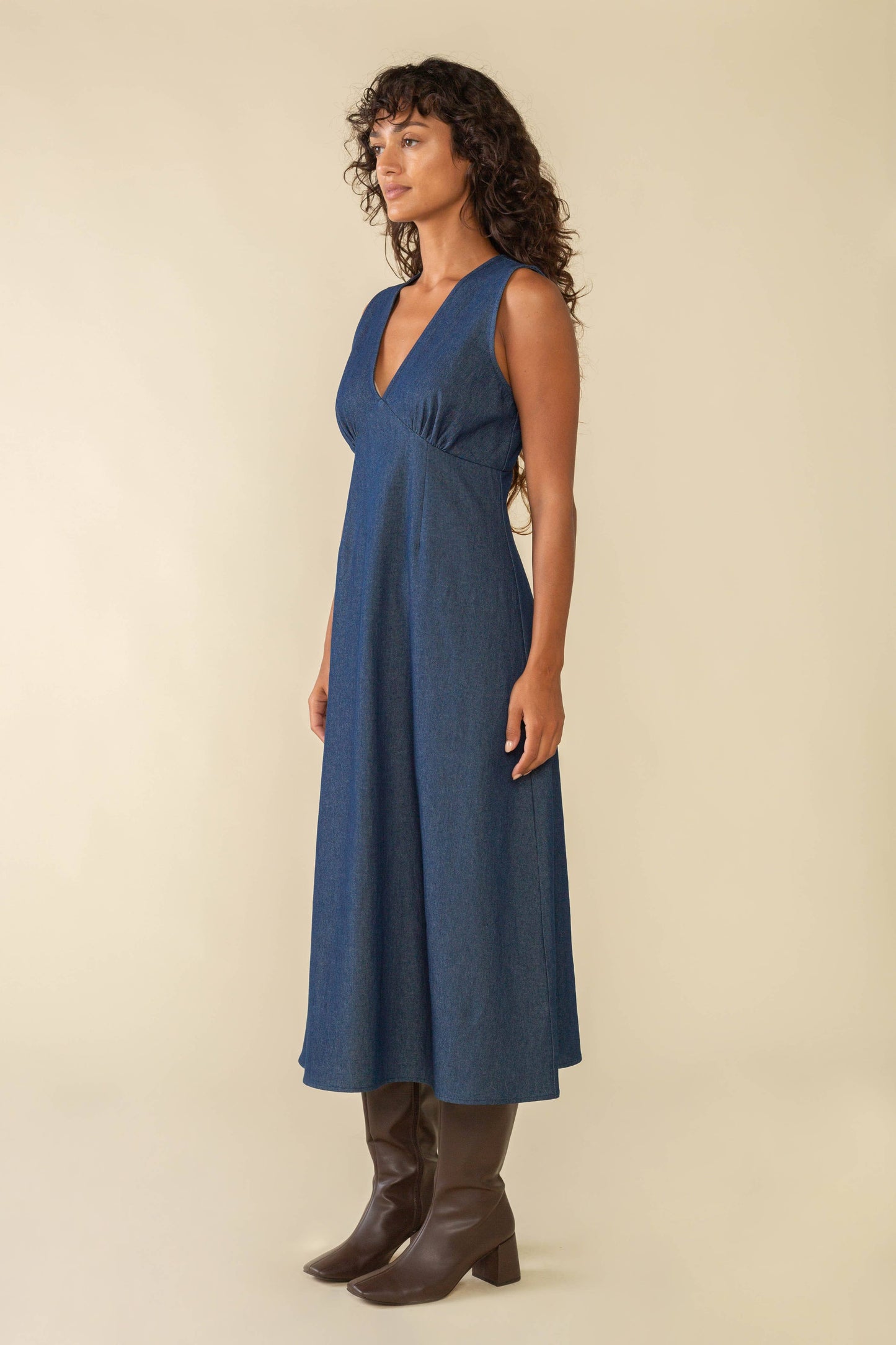 Carson Denim Midi Dress by NLT