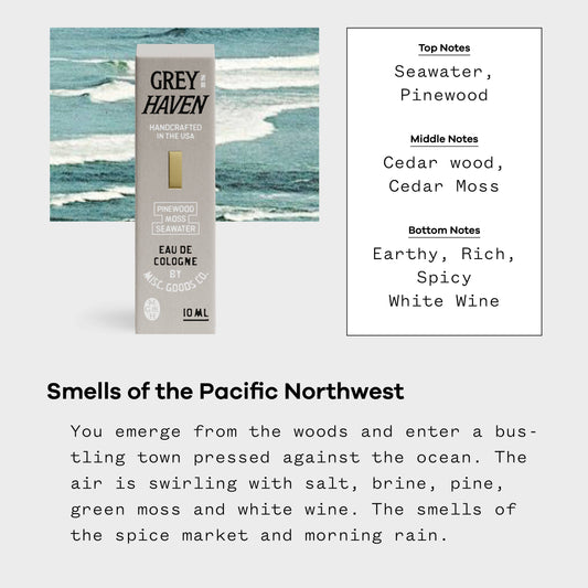 Greyhaven Eau De Cologne | Pine, Moss & Ocean