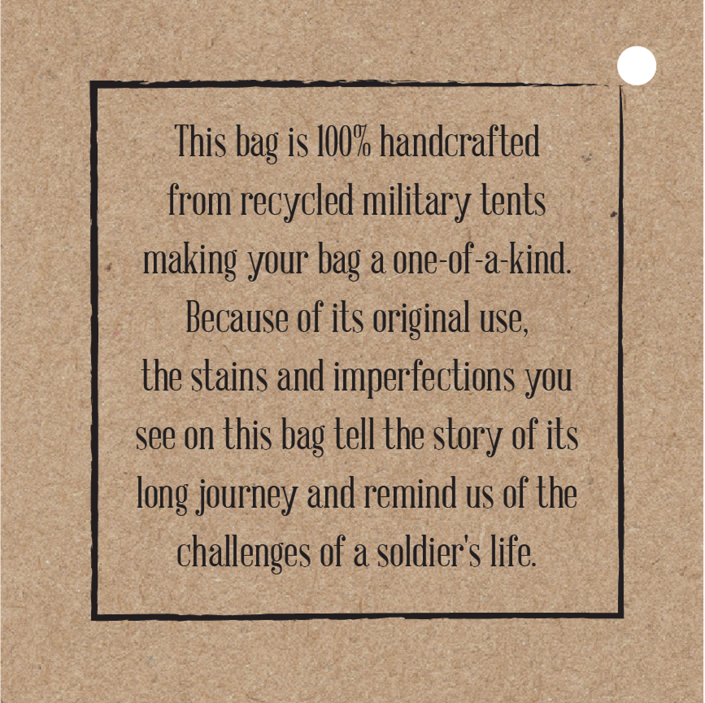 Recycled Military Tent Crossbody with Leather Accent