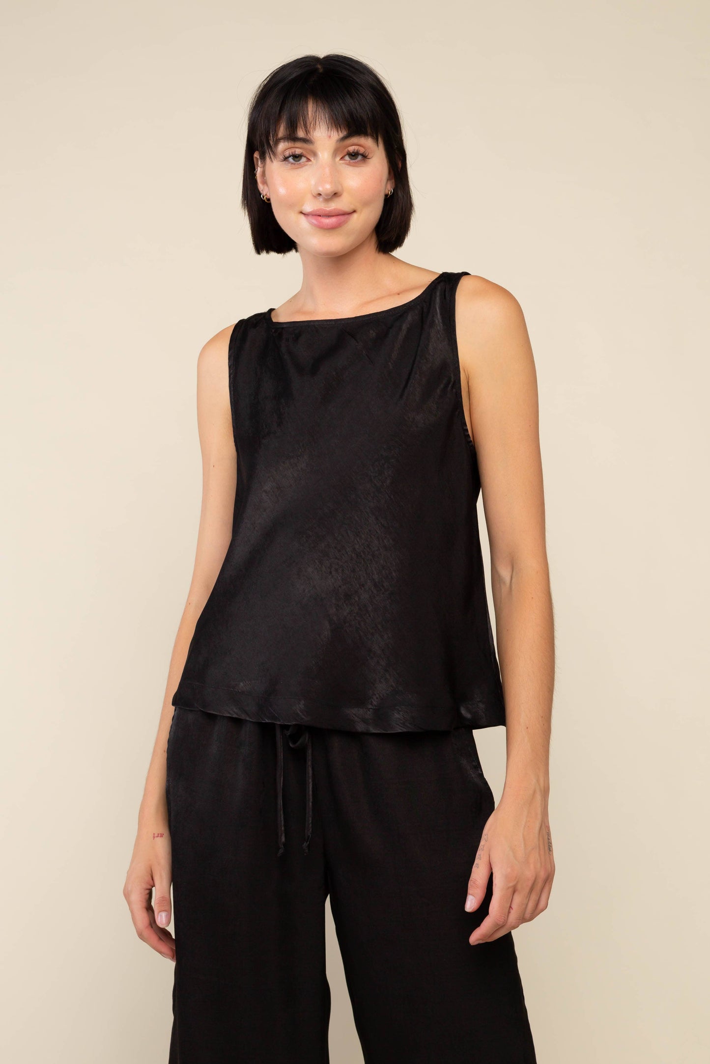 Ember Bias Boat Neck Top