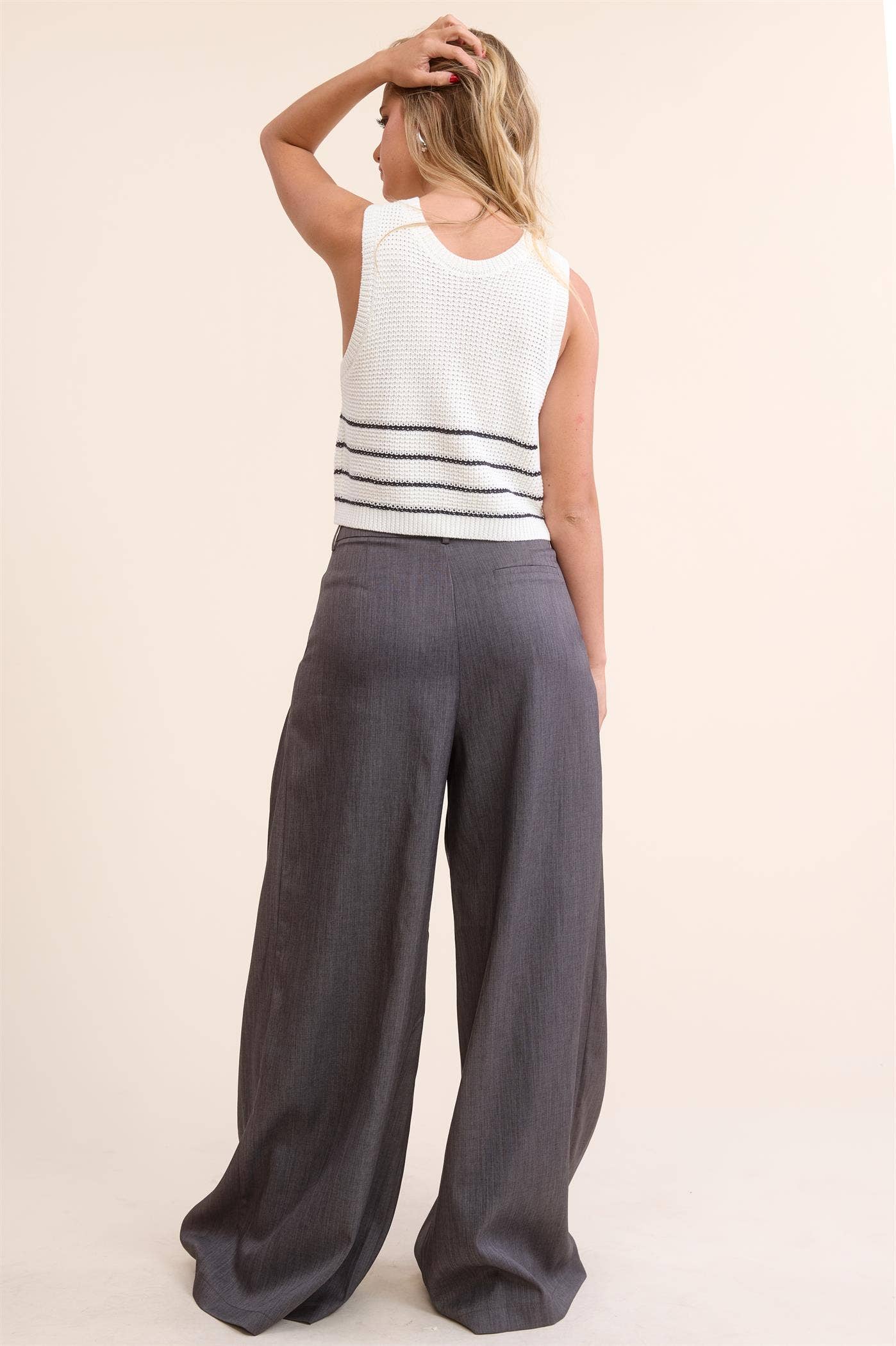 Mimosa Wide Leg Pleated Trousers
