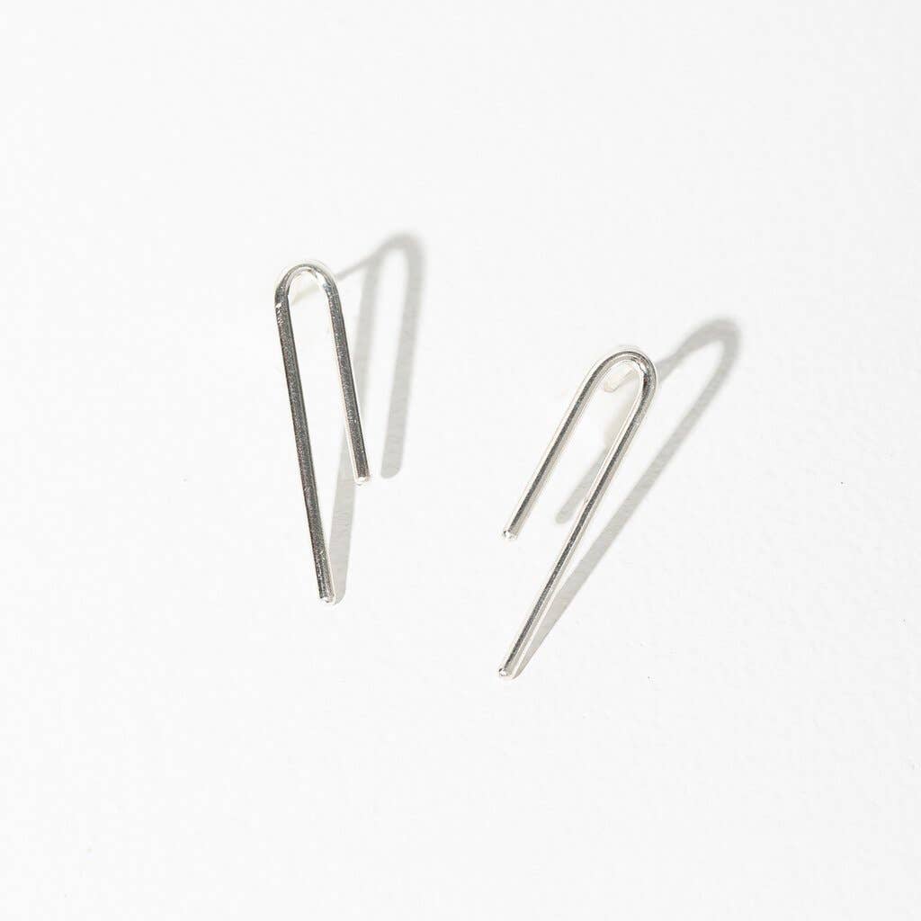 Loop Stud Earrings | Sterling
