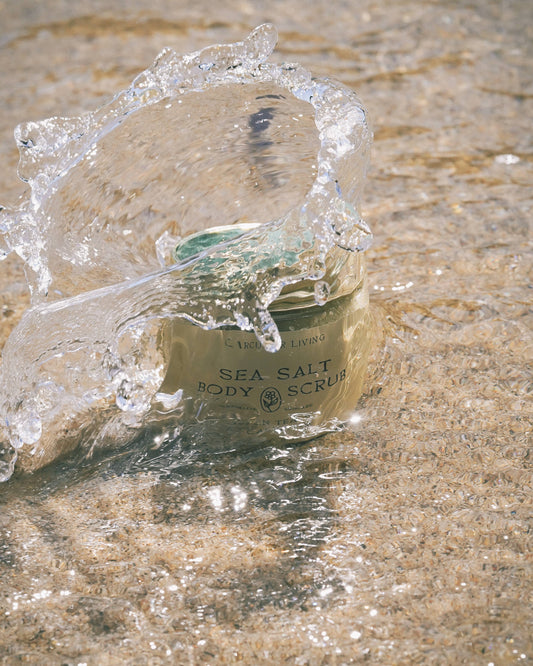Sea Salt Body Scrub, Green Tea & Eucalyptus