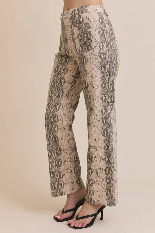 Snake Print Trousers