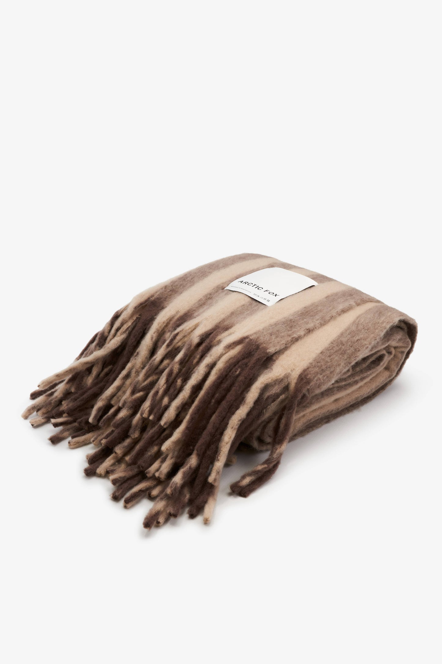 The Wool Stripe Throw - Burnt Umber Stripe - FW25