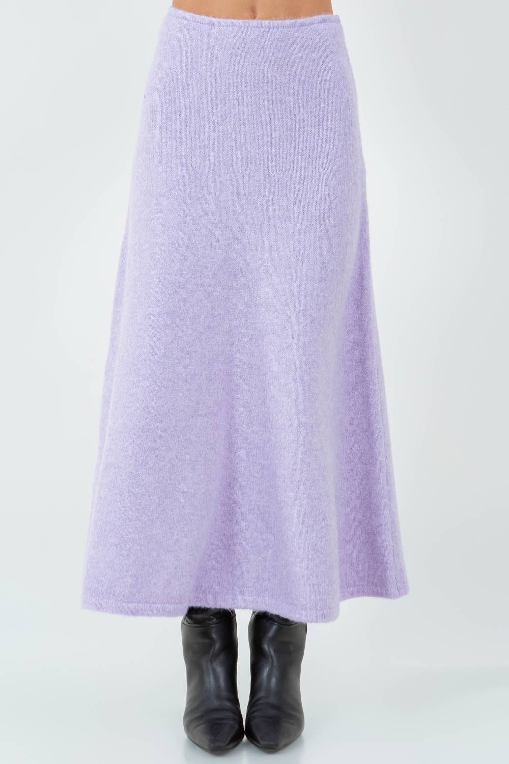 Lavender Knit Maxi Skirt
