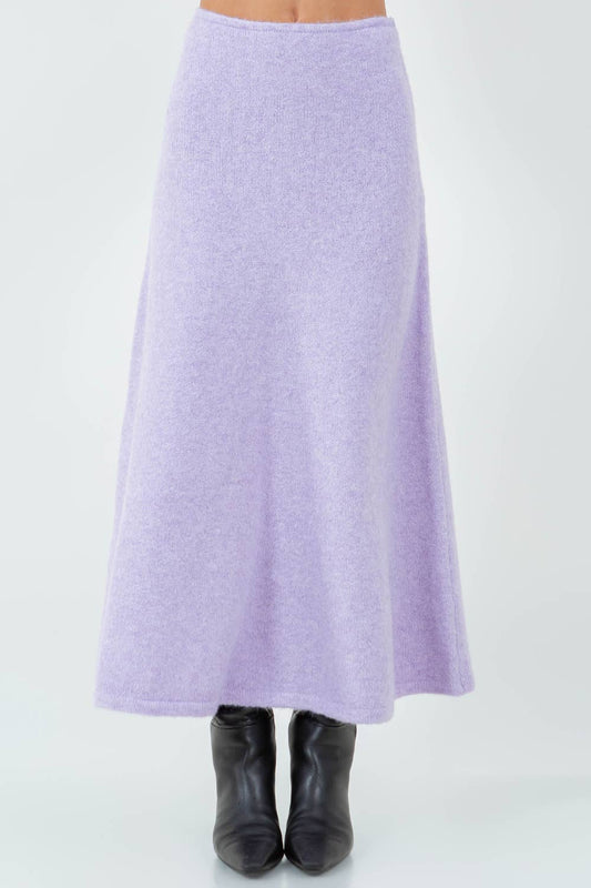 Lavender Knit Maxi Skirt