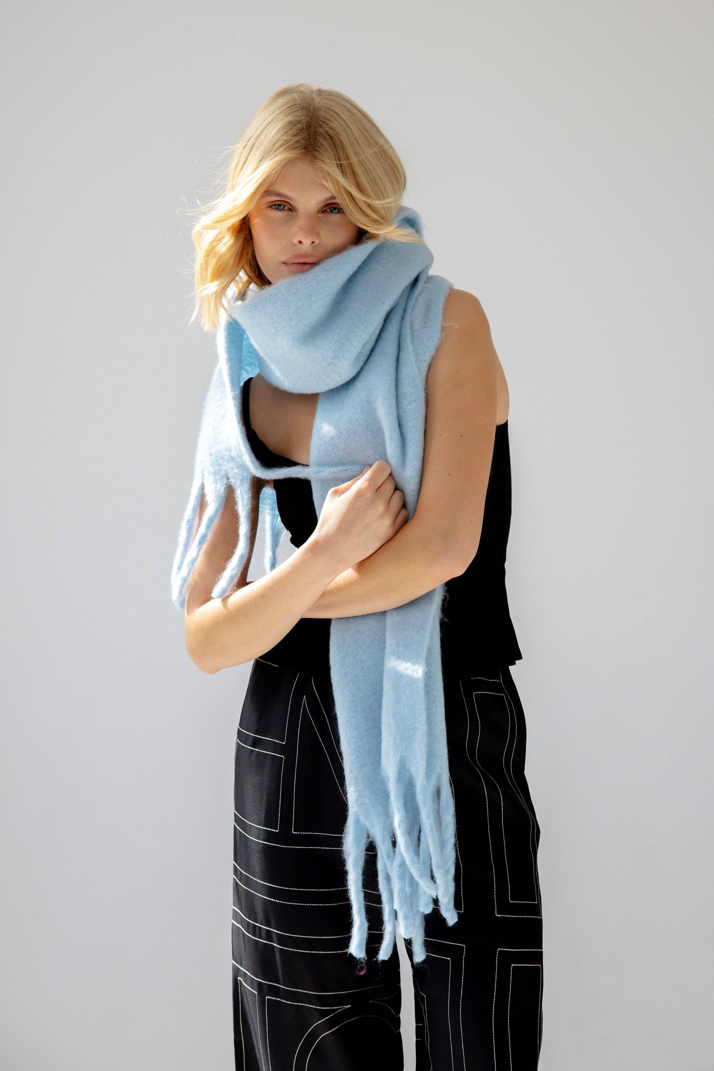 The Stockholm Scarf - 100% Recycled - Glacier Blue - FW25