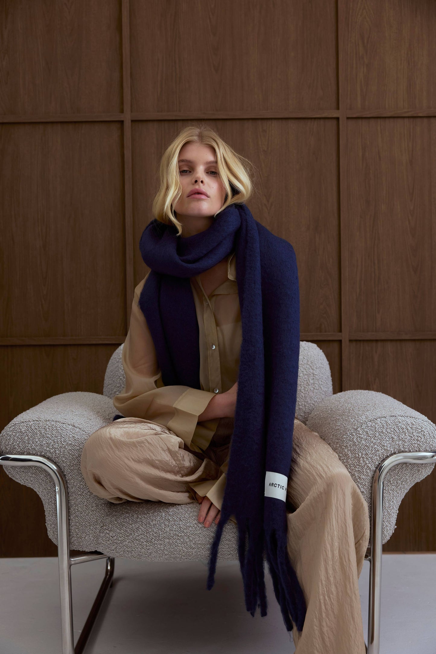 The Reykjavik Scarf - 100% Recycled - Midnight Blue