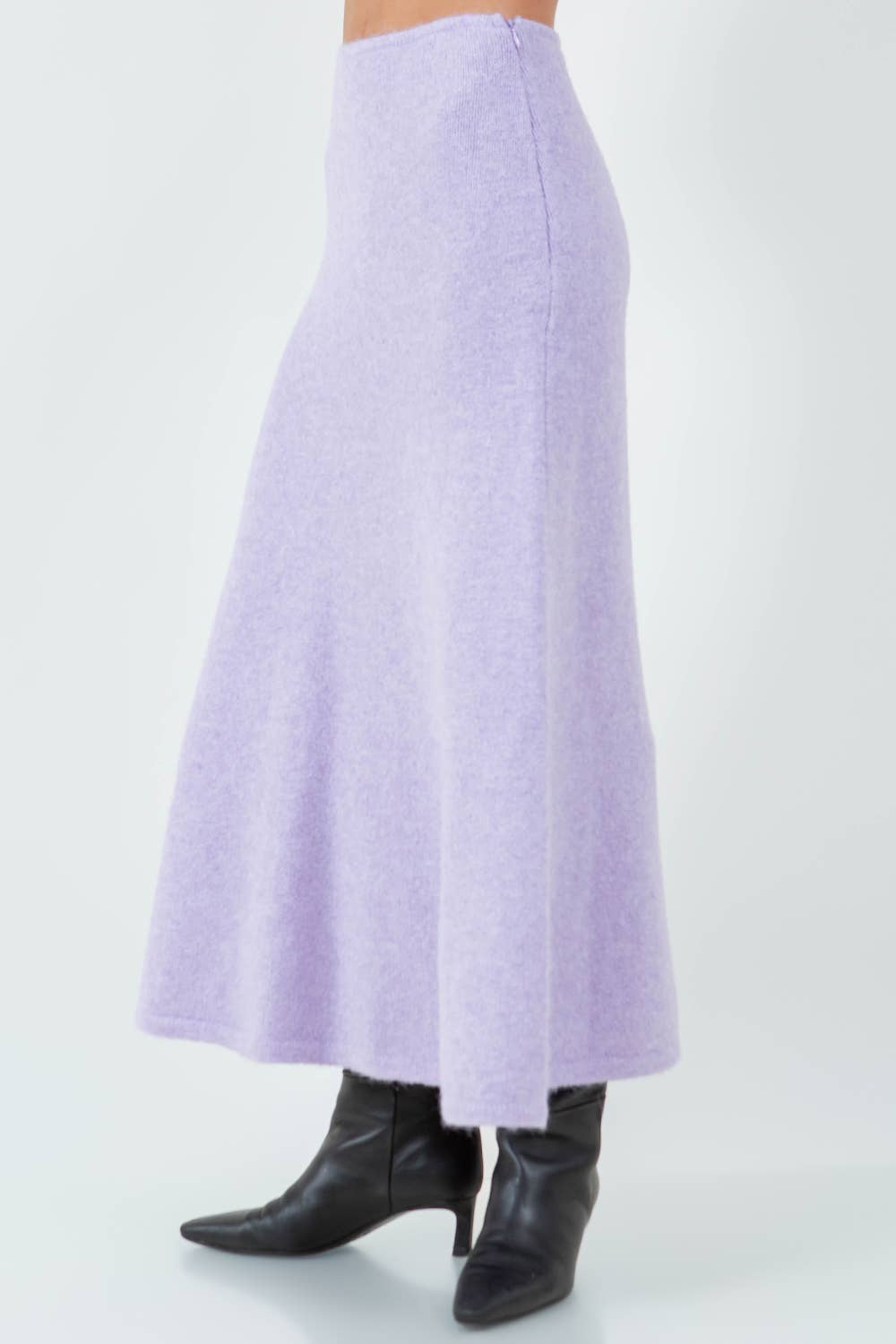Lavender Knit Maxi Skirt