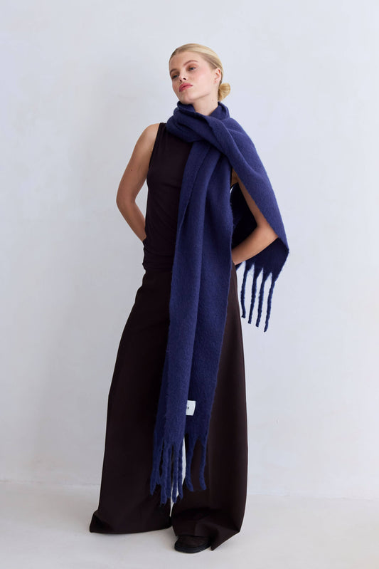 The Reykjavik Scarf - 100% Recycled - Midnight Blue