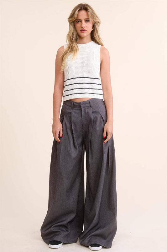 Mimosa Wide Leg Pleated Trousers