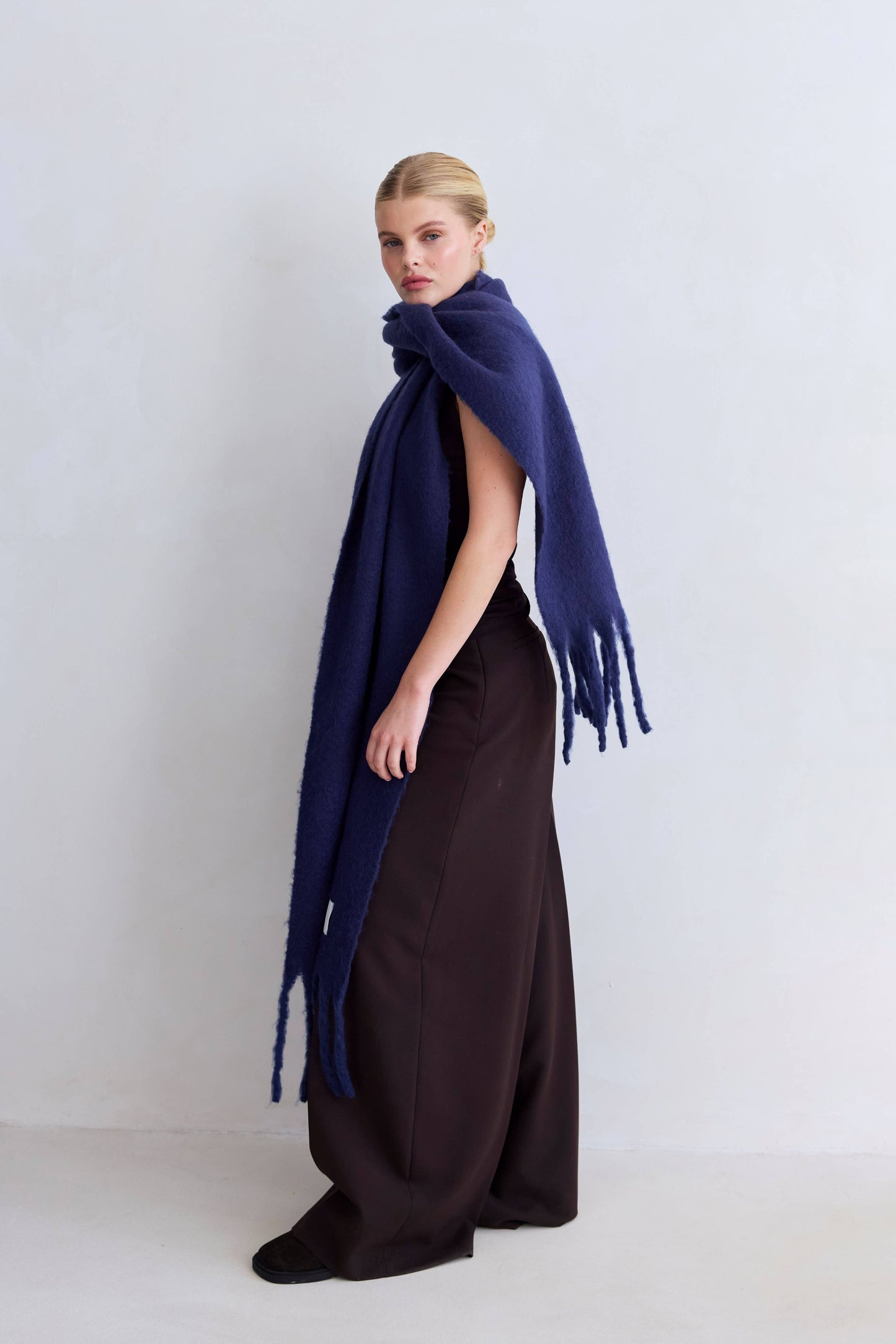The Reykjavik Scarf - 100% Recycled - Midnight Blue