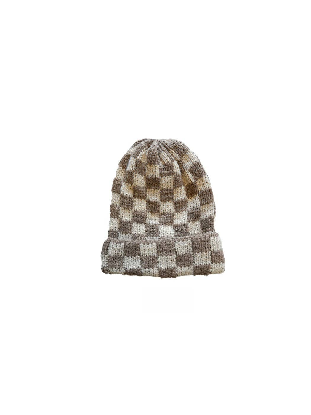 Haila - Winter Checkered Knitted Beanie