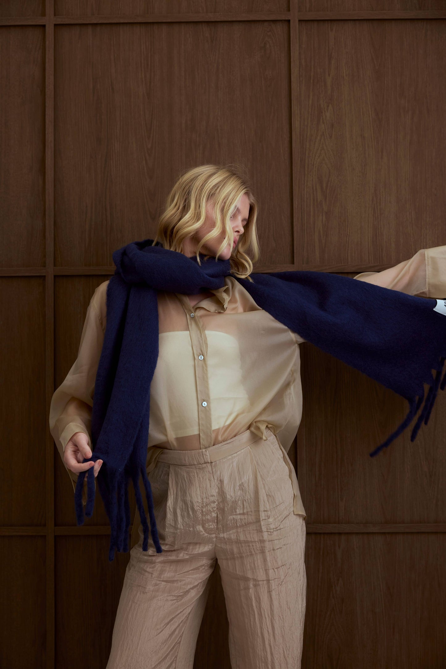 The Reykjavik Scarf - 100% Recycled - Midnight Blue
