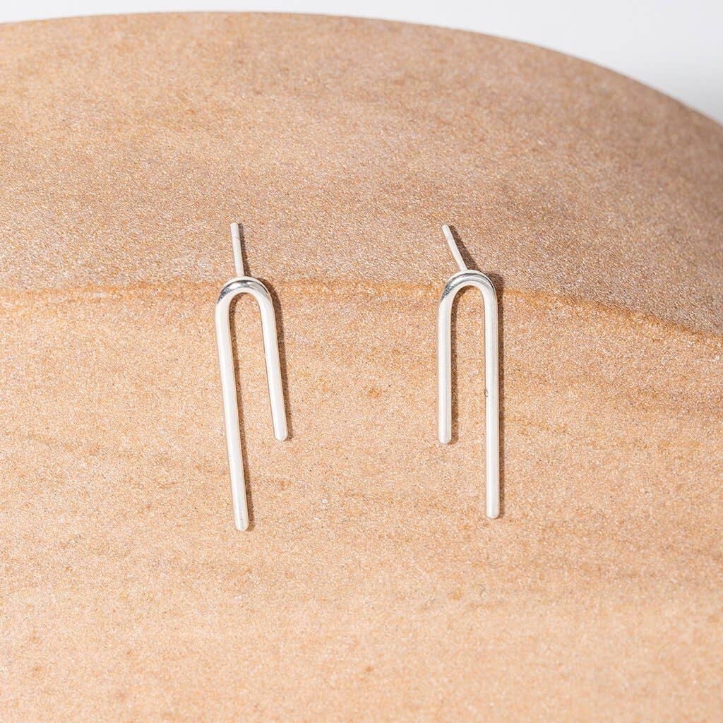 Loop Stud Earrings | Sterling