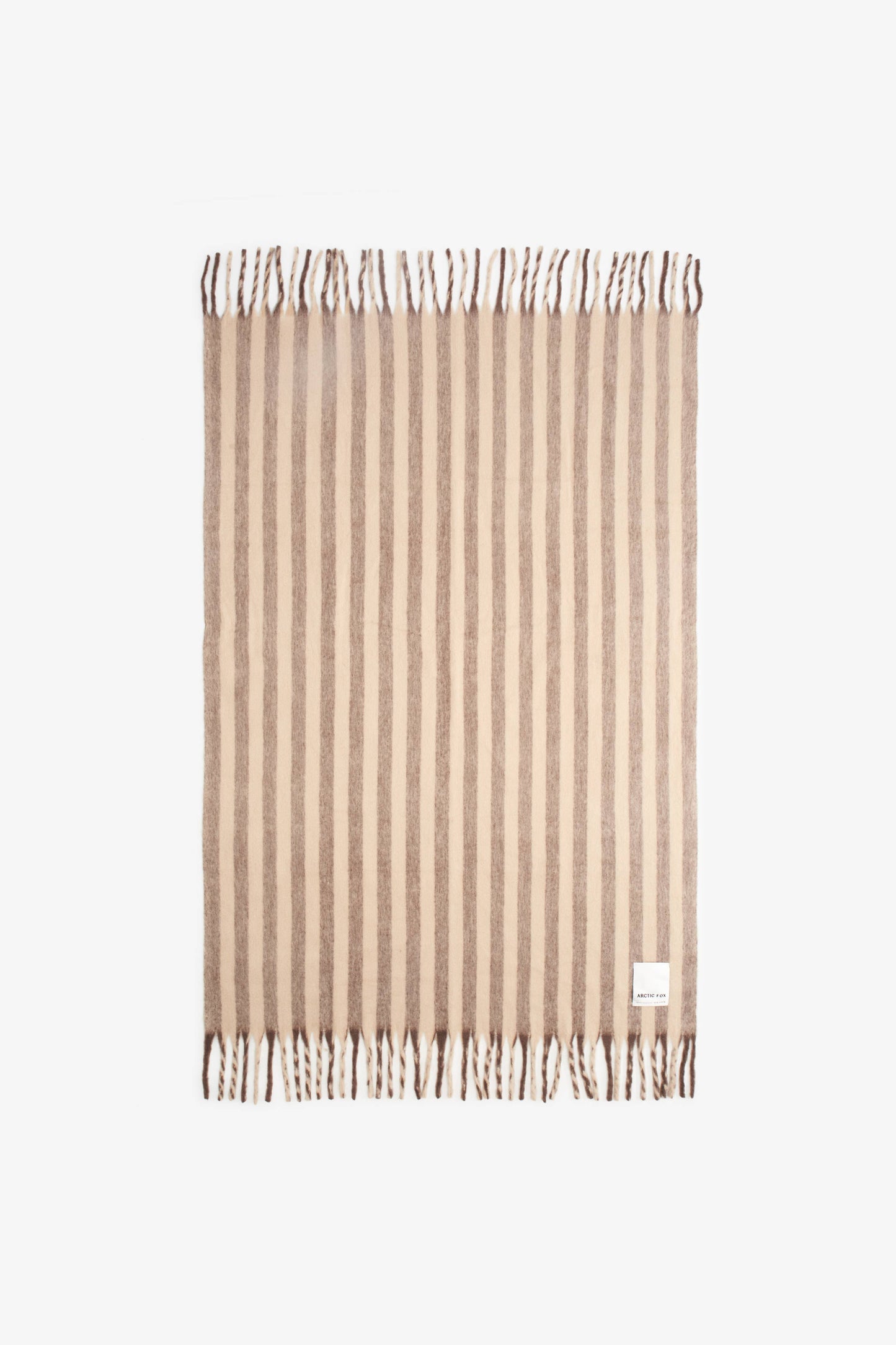 The Wool Stripe Throw - Burnt Umber Stripe - FW25