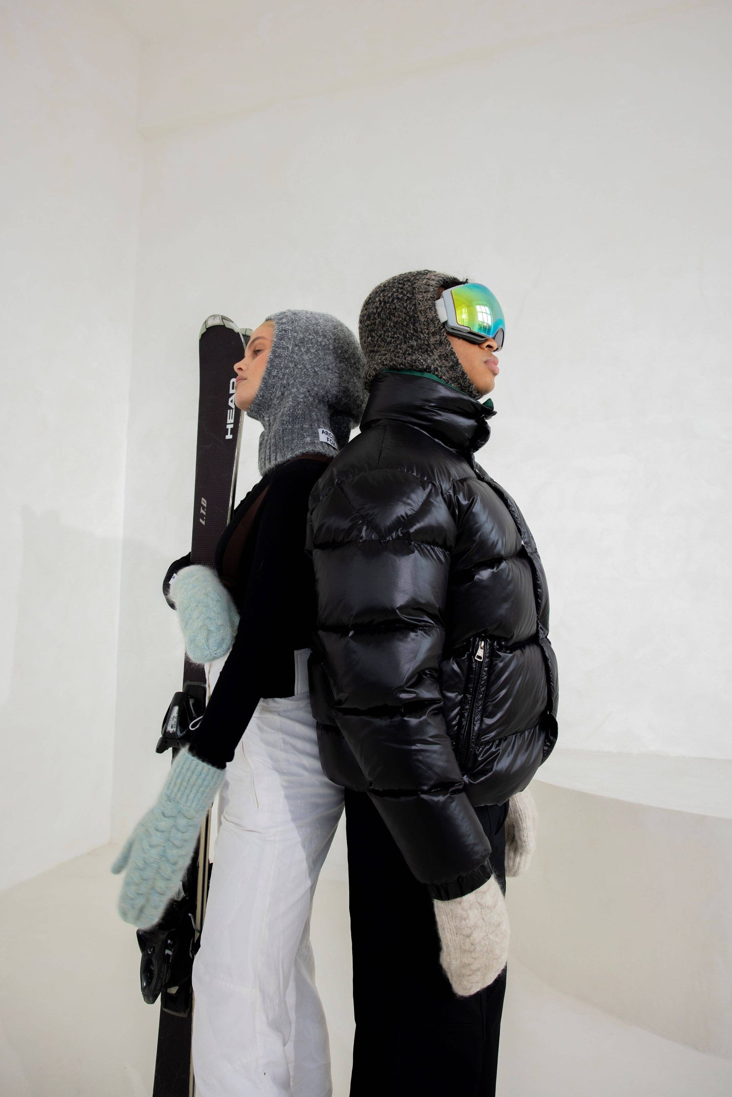 Alpaca Balaclava Fitted Hood - Alpine Cloud