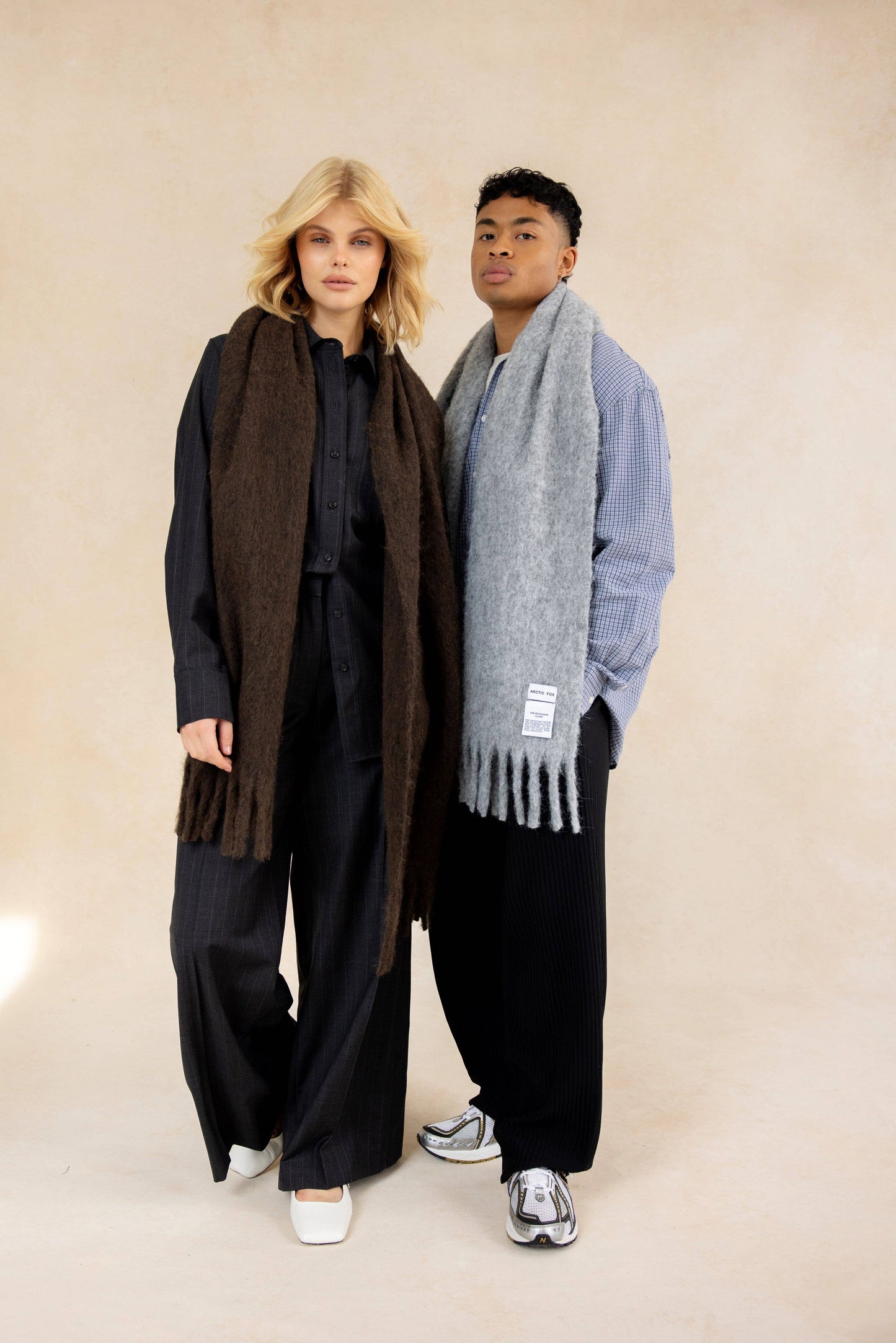 The Reykjavik Scarf with RWS Merino Wool - Grey