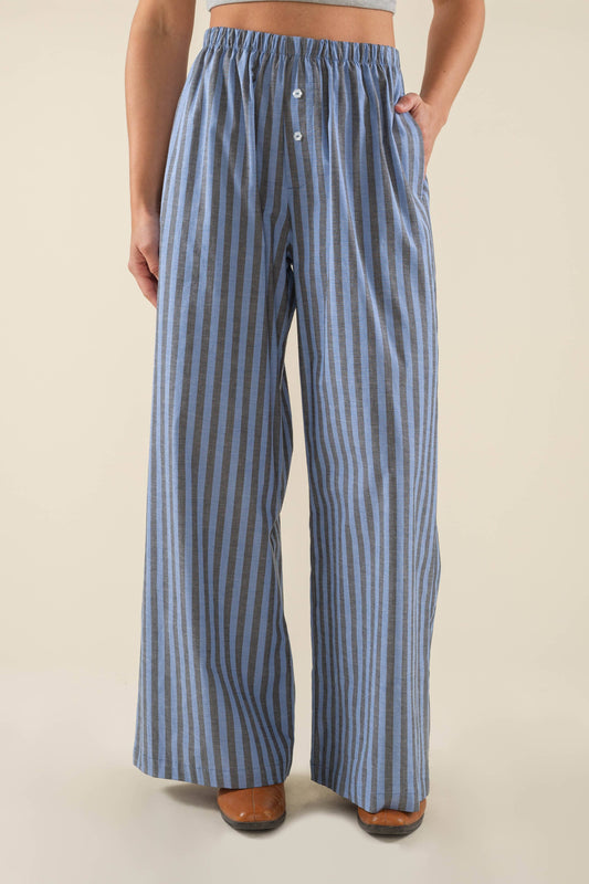 Rio Striped Boxer Pants - Plus Size