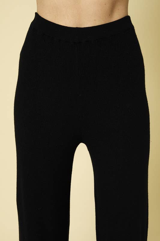 Cropped Knit Sweater Pants