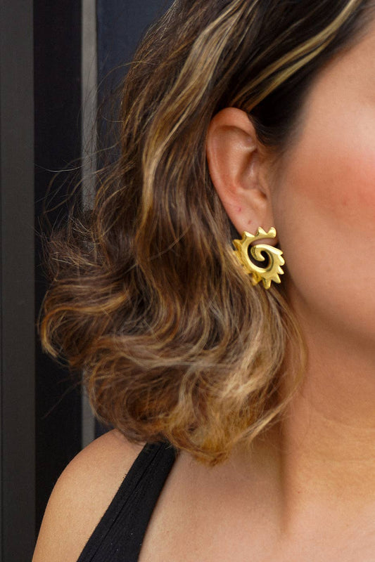 Caracol & Espiral gold studs