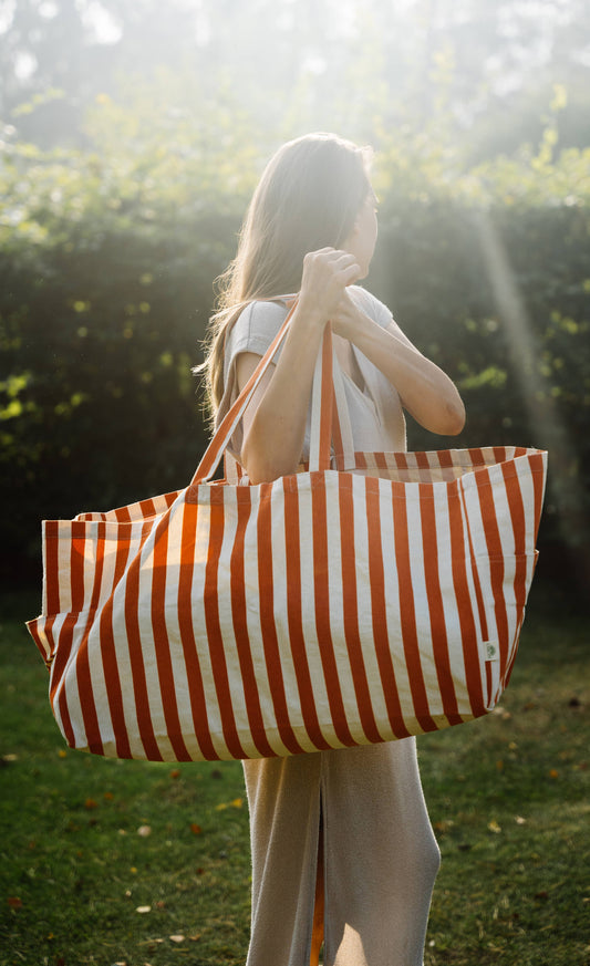 Large Striped Hemp Tote by OMOM