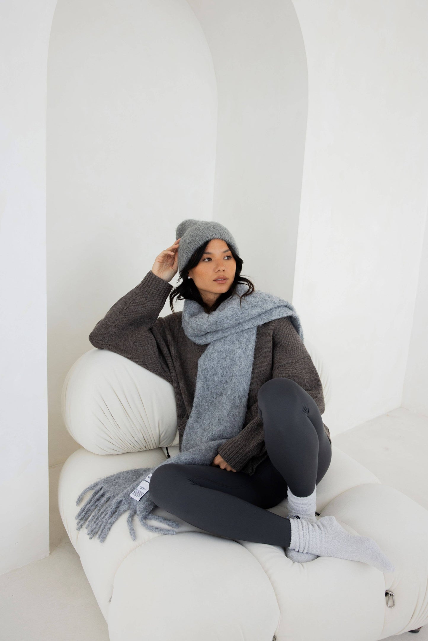The Alpaca Beanie - Blizzard Grey - Responsible Alpaca Standard Certified