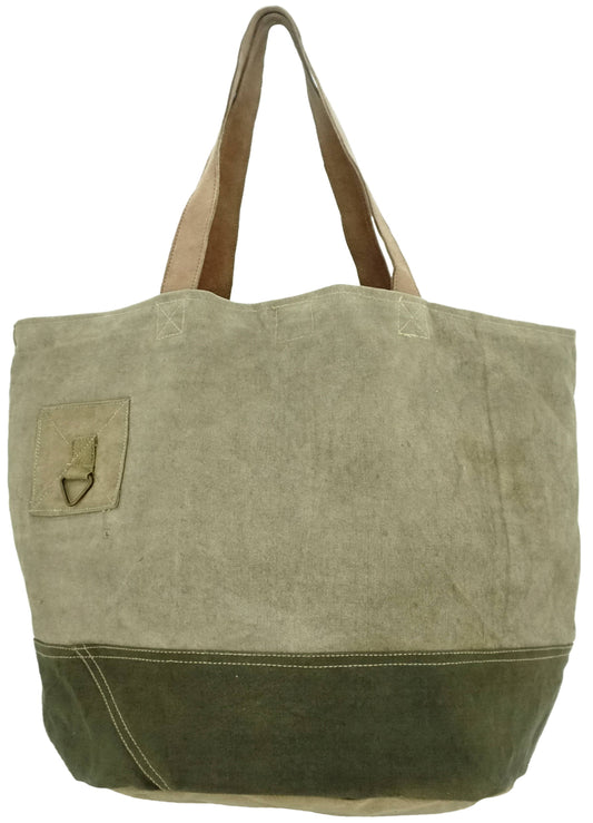 Large Recycled Military Tent Tote