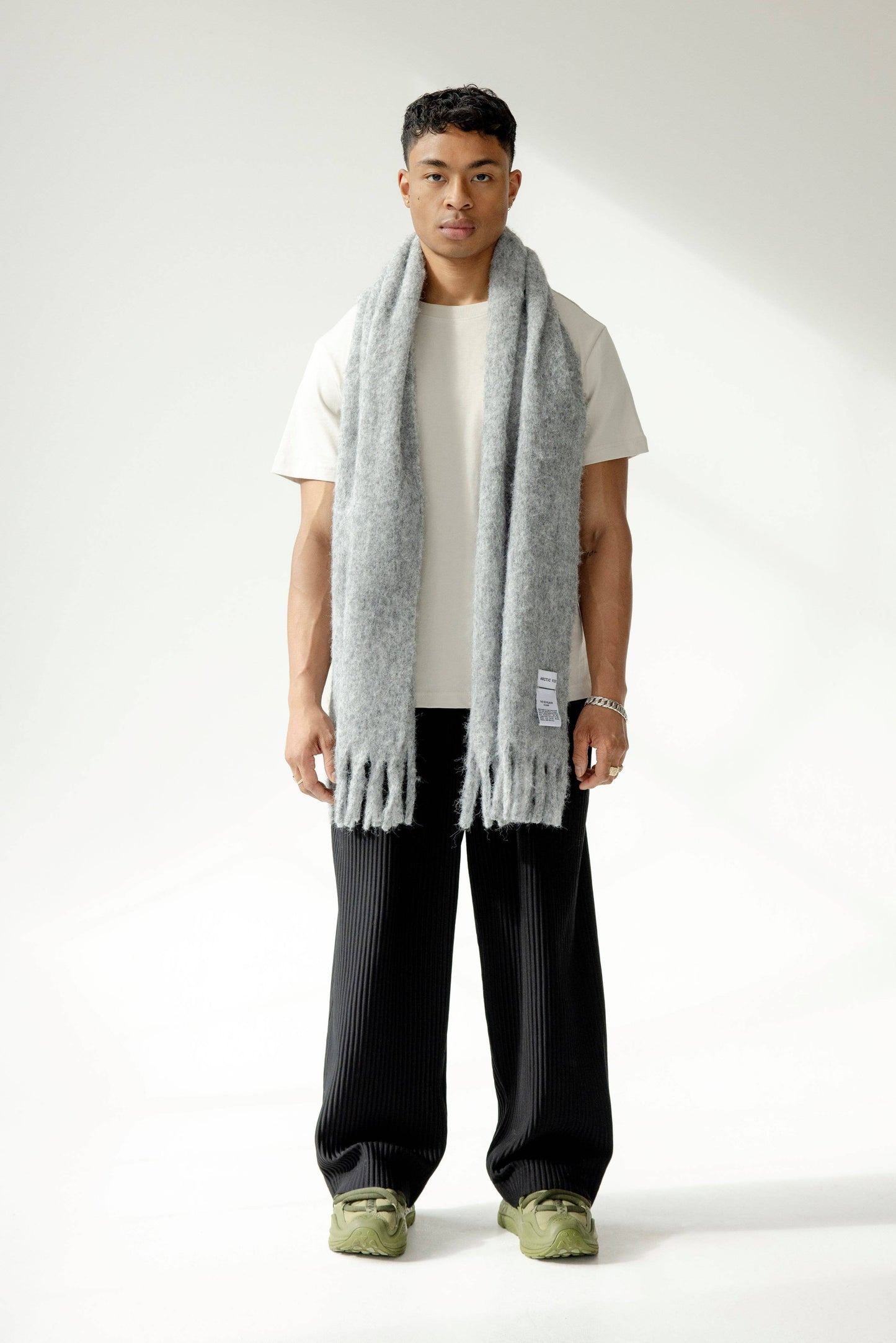 The Reykjavik Scarf with RWS Merino Wool - Grey