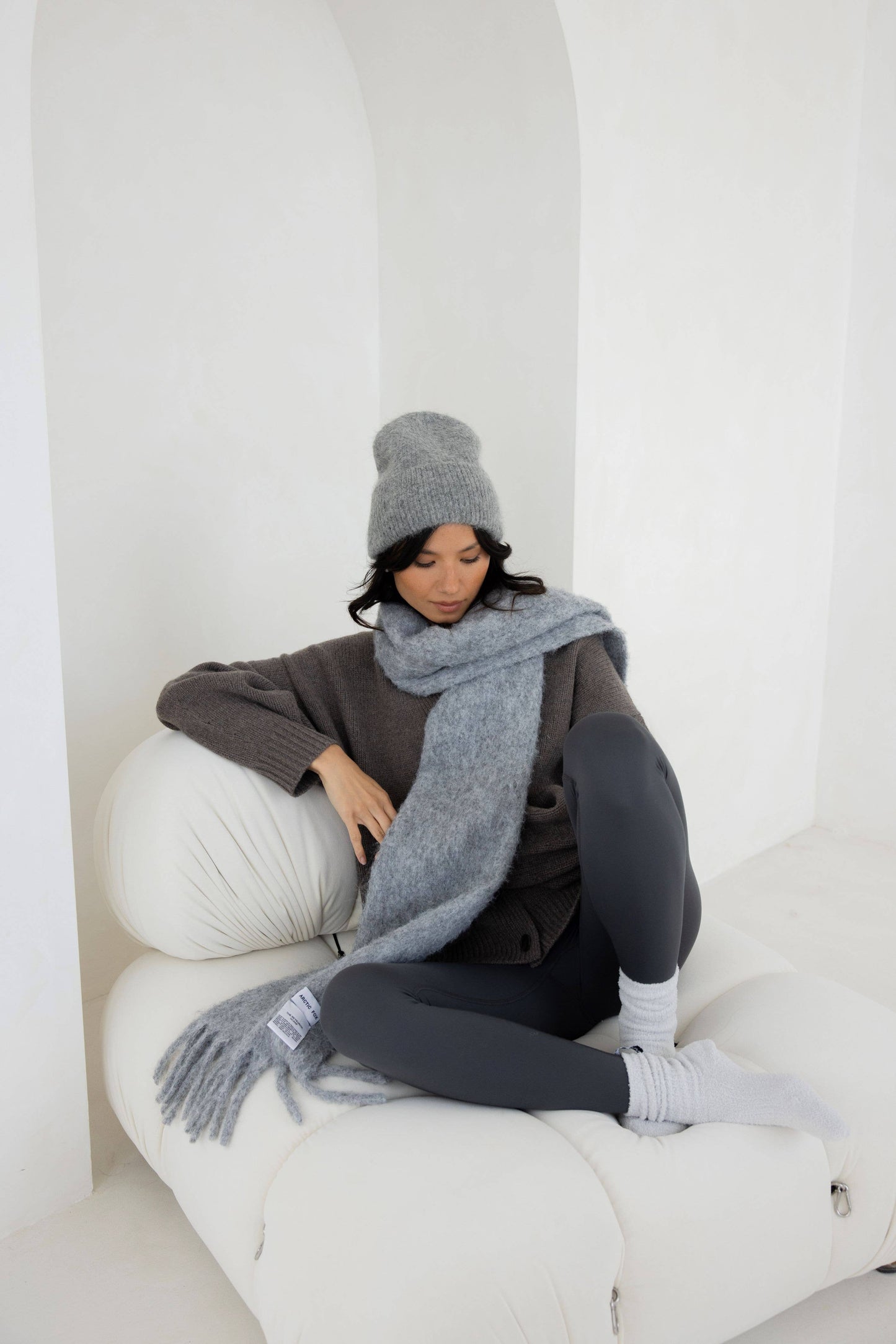 The Alpaca Beanie - Blizzard Grey - Responsible Alpaca Standard Certified