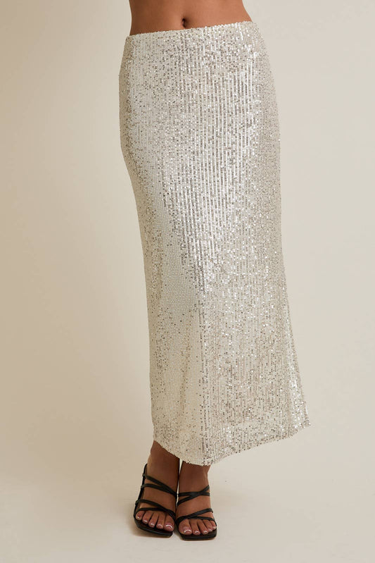 SEQUINS MAXI SKIRT