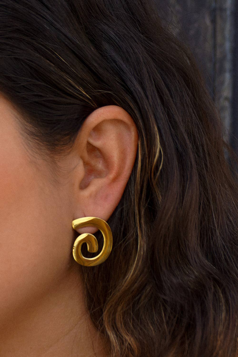 Caracol & Espiral gold studs