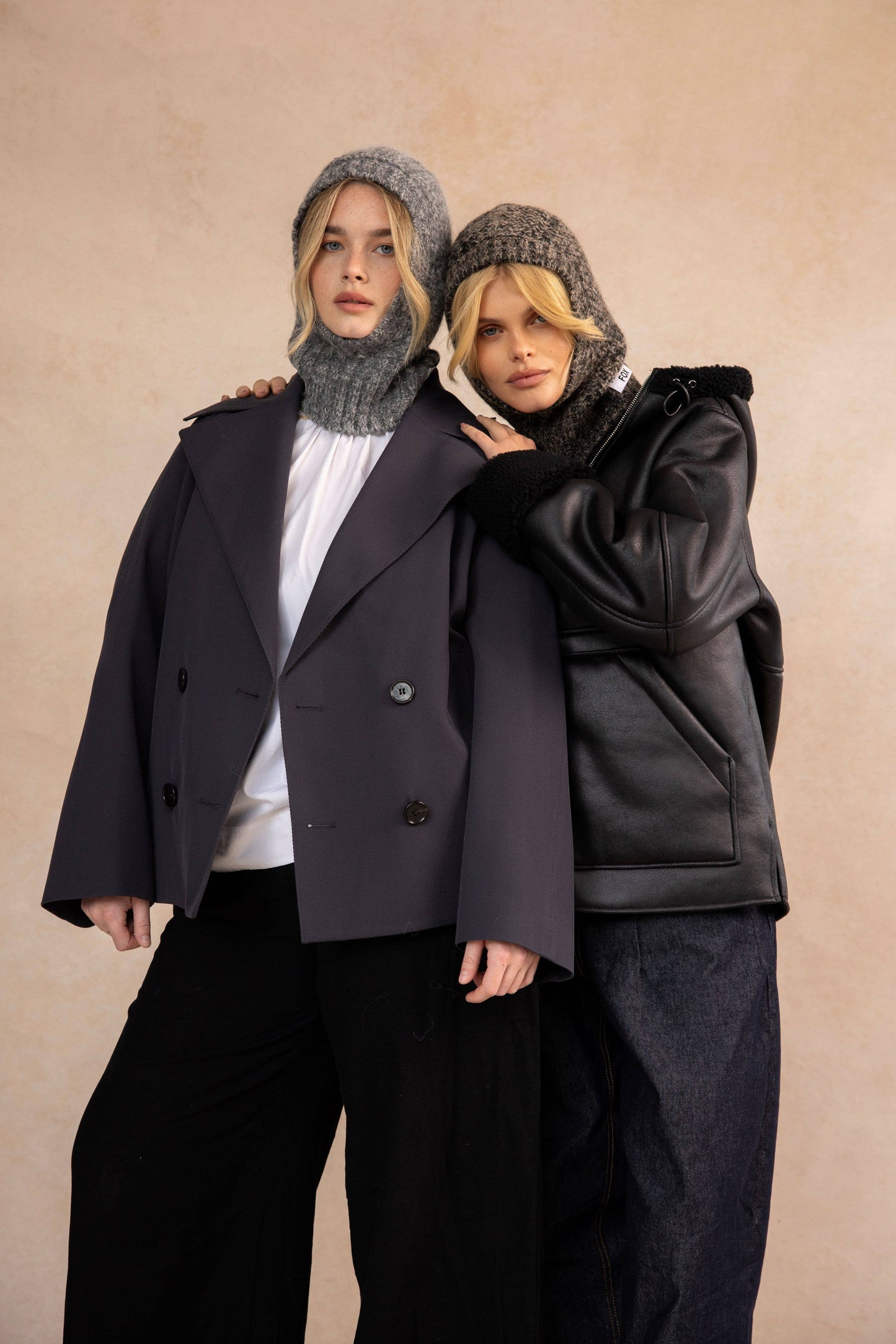 Alpaca Balaclava Fitted Hood - Alpine Cloud