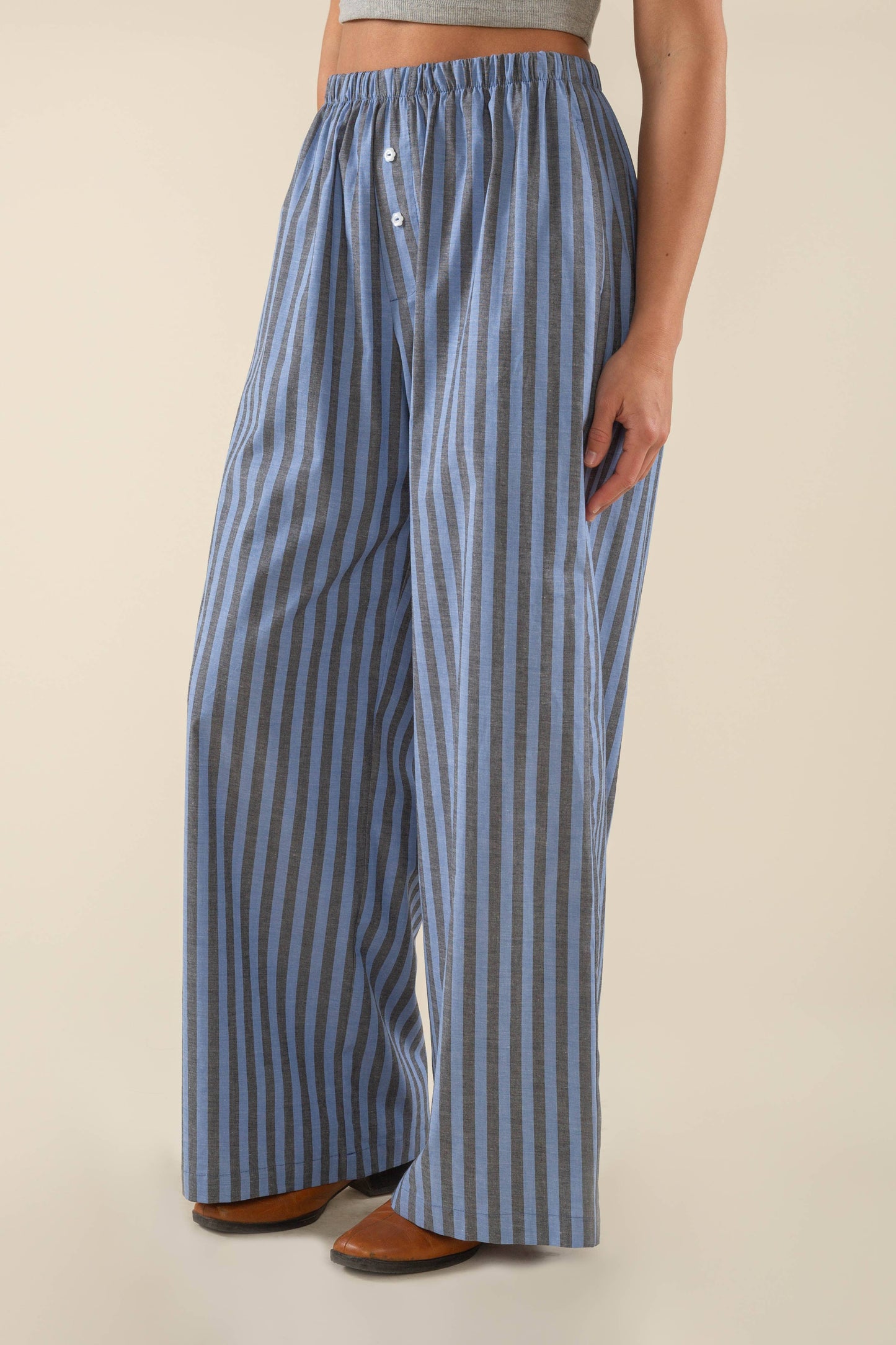 Rio Striped Boxer Pants - Plus Size
